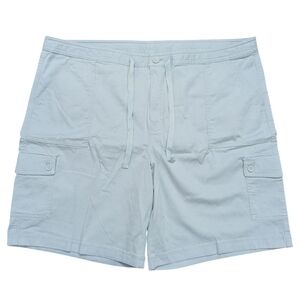 LL Bean Shorts Womens Plus Size 20 Blue Favorite Fit Cotton Casual Comfort Cargo